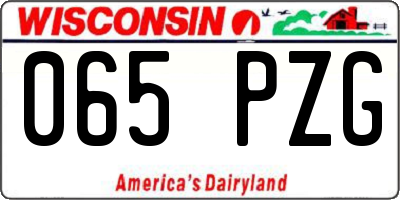 WI license plate 065PZG
