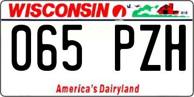 WI license plate 065PZH