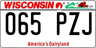 WI license plate 065PZJ