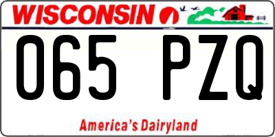 WI license plate 065PZQ