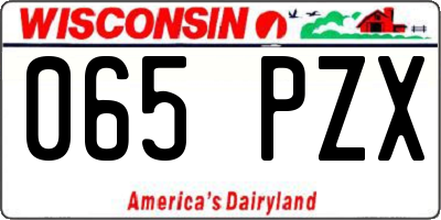WI license plate 065PZX