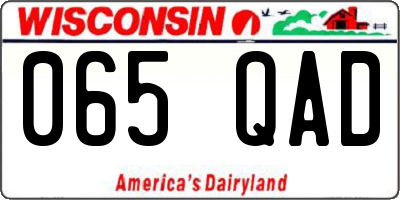 WI license plate 065QAD