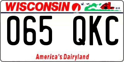 WI license plate 065QKC