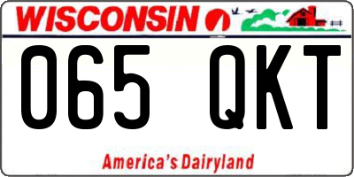 WI license plate 065QKT