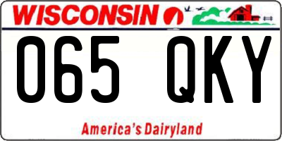WI license plate 065QKY