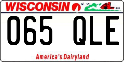 WI license plate 065QLE