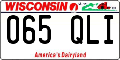 WI license plate 065QLI