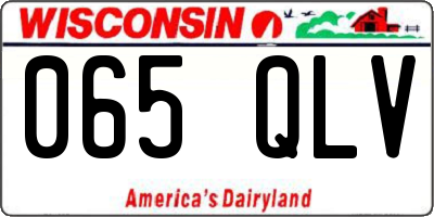 WI license plate 065QLV