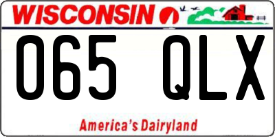WI license plate 065QLX