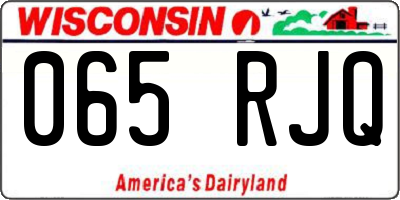 WI license plate 065RJQ