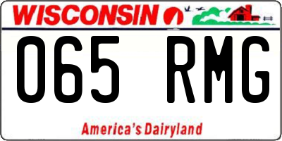 WI license plate 065RMG