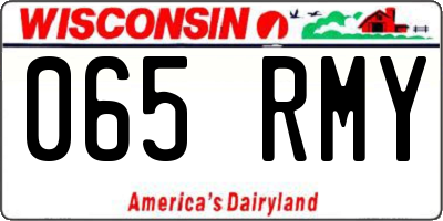 WI license plate 065RMY