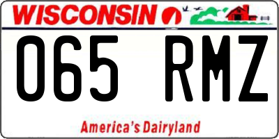 WI license plate 065RMZ