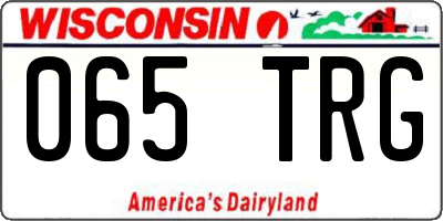 WI license plate 065TRG