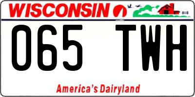 WI license plate 065TWH