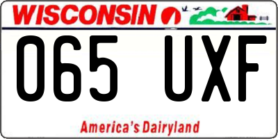WI license plate 065UXF