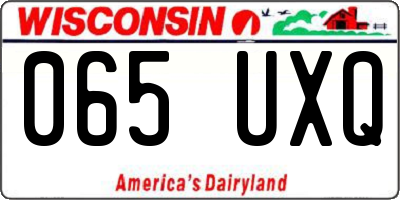 WI license plate 065UXQ