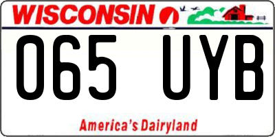WI license plate 065UYB