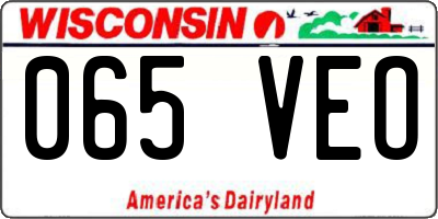 WI license plate 065VEO