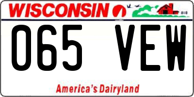 WI license plate 065VEW