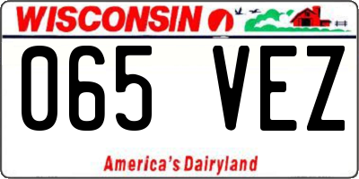 WI license plate 065VEZ