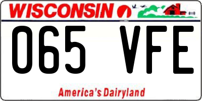 WI license plate 065VFE