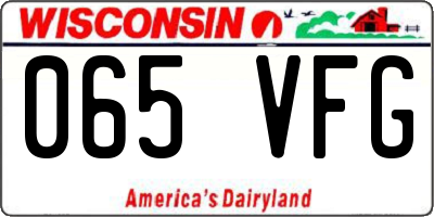 WI license plate 065VFG