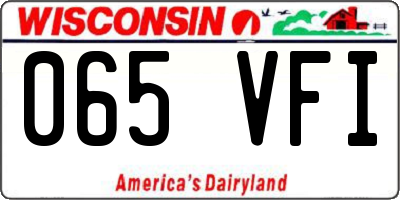 WI license plate 065VFI