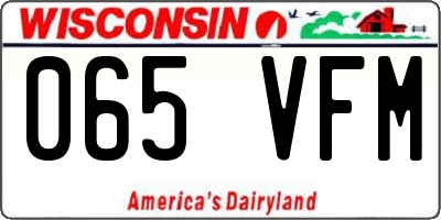 WI license plate 065VFM