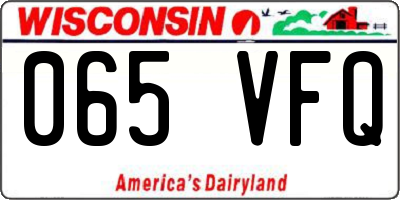 WI license plate 065VFQ