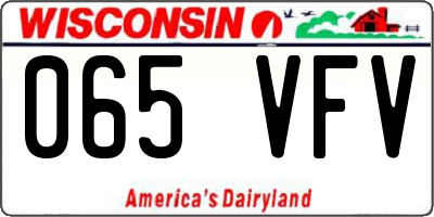 WI license plate 065VFV