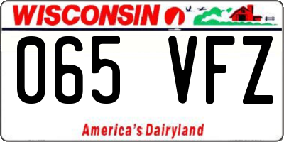 WI license plate 065VFZ