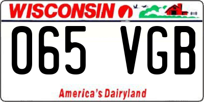 WI license plate 065VGB