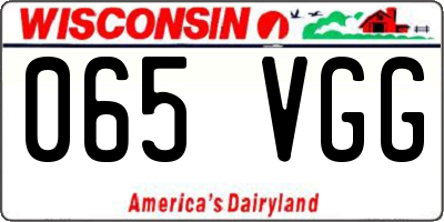 WI license plate 065VGG