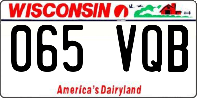 WI license plate 065VQB