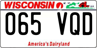 WI license plate 065VQD