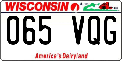 WI license plate 065VQG