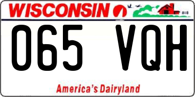 WI license plate 065VQH