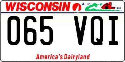 WI license plate 065VQI