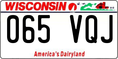 WI license plate 065VQJ