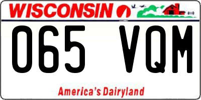 WI license plate 065VQM