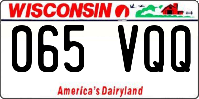 WI license plate 065VQQ