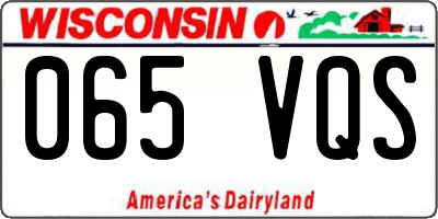 WI license plate 065VQS