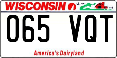WI license plate 065VQT