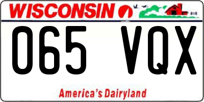 WI license plate 065VQX