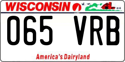 WI license plate 065VRB