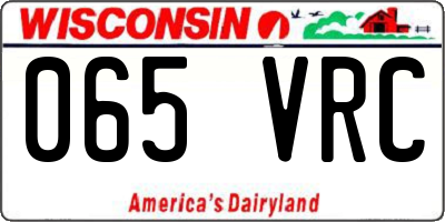 WI license plate 065VRC