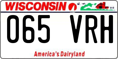 WI license plate 065VRH