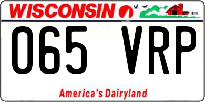WI license plate 065VRP