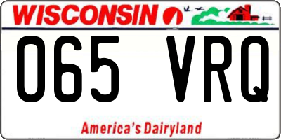 WI license plate 065VRQ